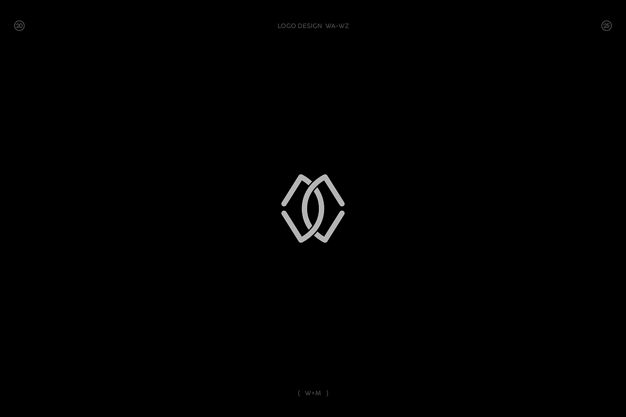 极简字母组合图形logo(W篇)
