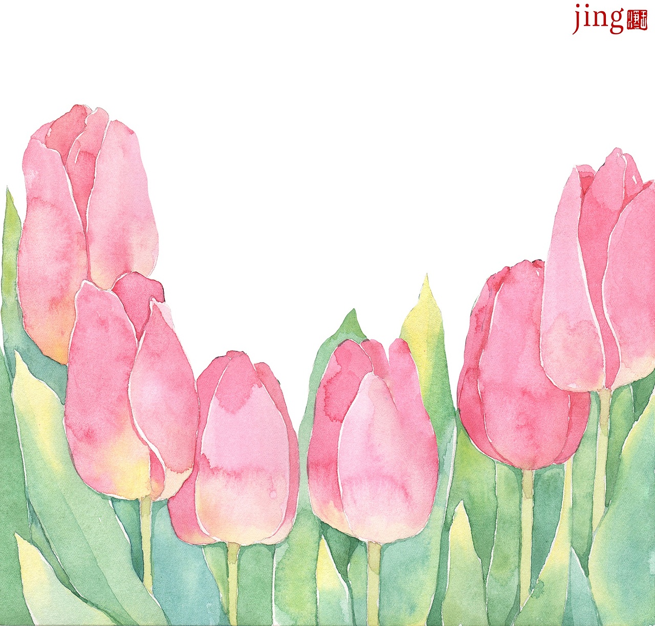 水彩手绘 40幅花卉&风景插画