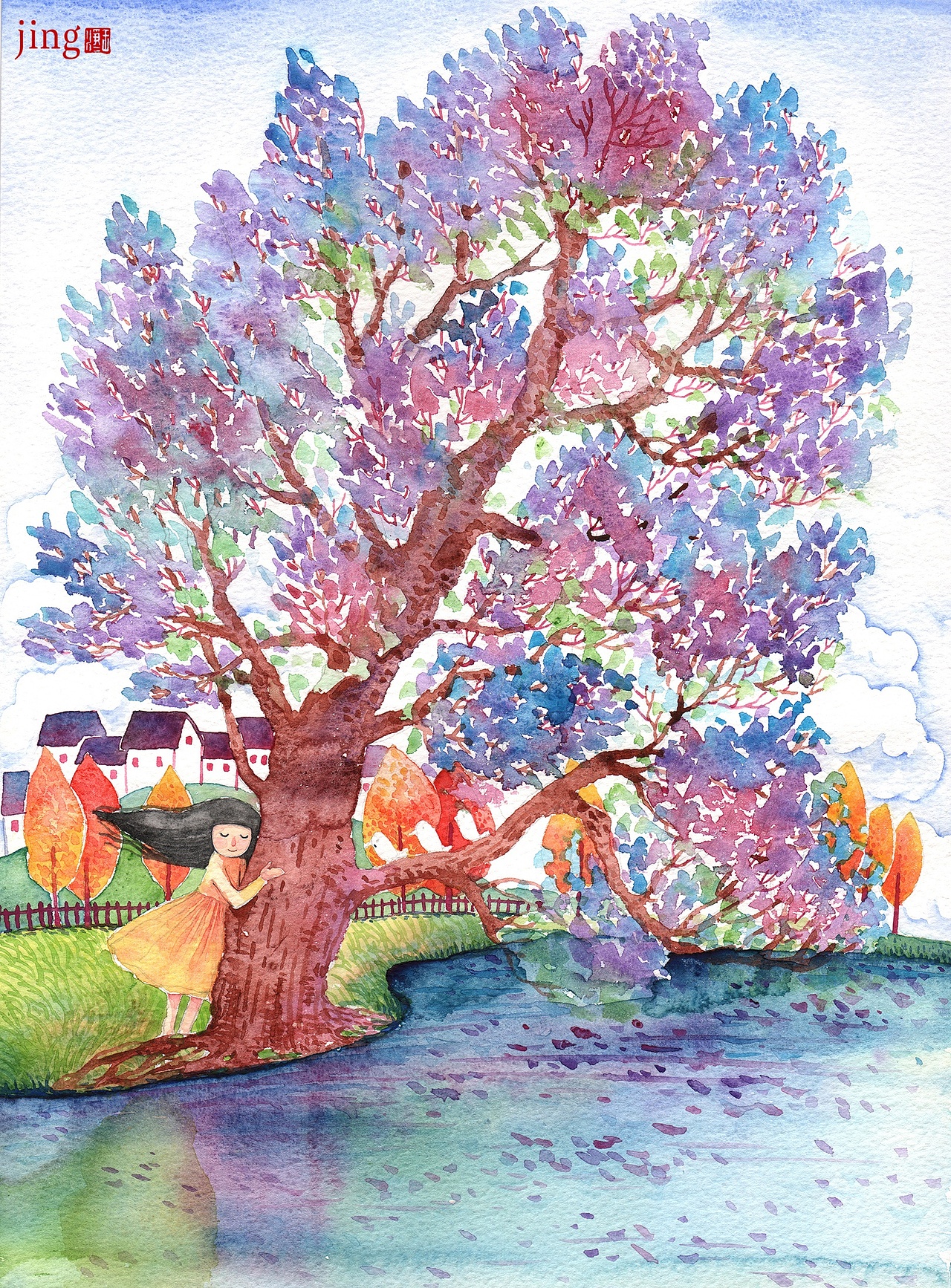 水彩手绘 40幅花卉&风景插画