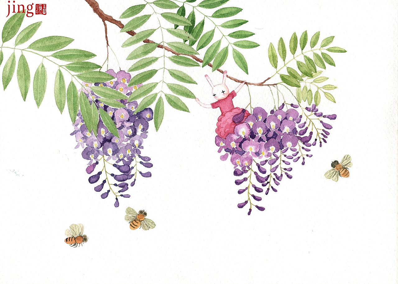 水彩手绘 40幅花卉&风景插画