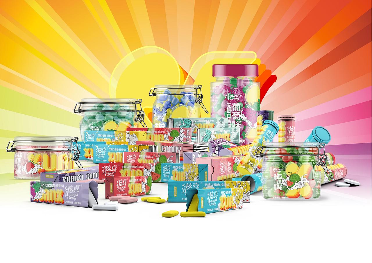 XUANXI炫喜无糖口香糖新品上市品牌全案包装系统定位