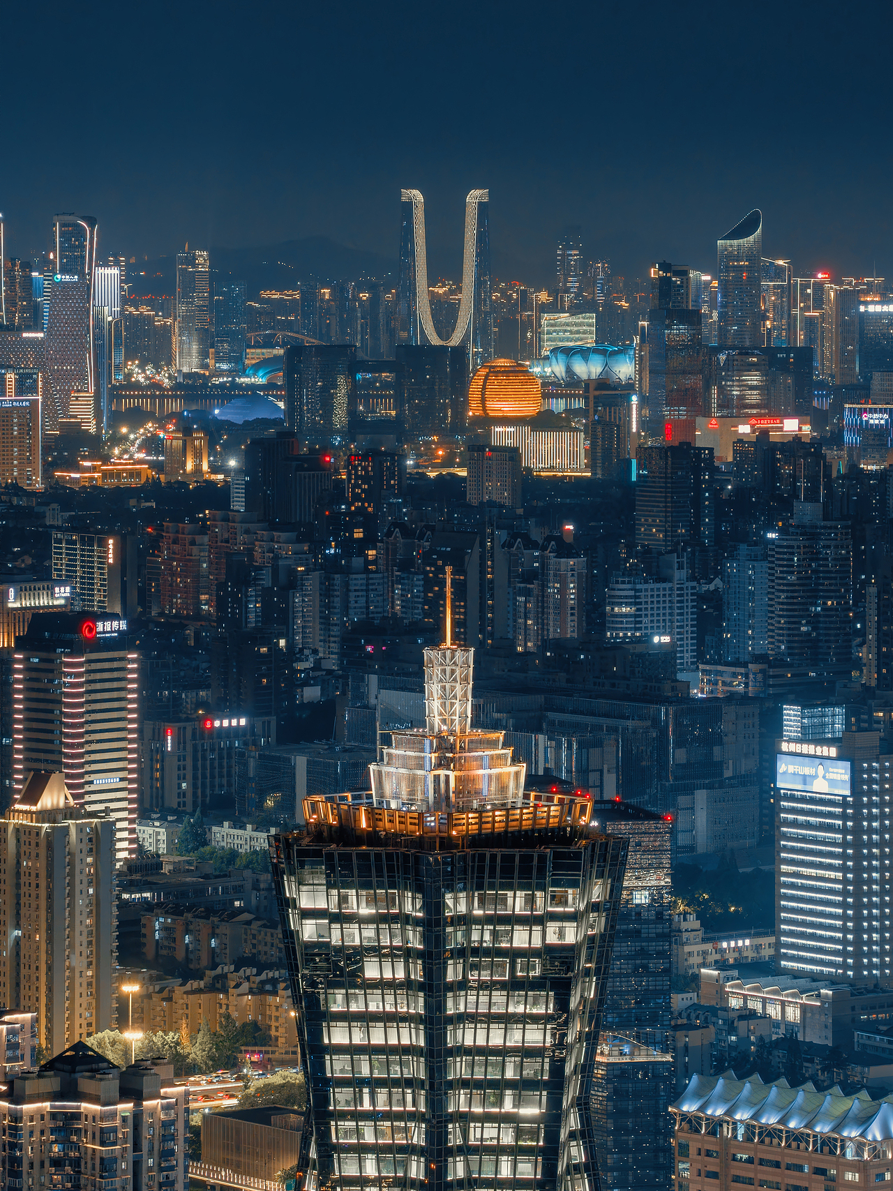 杭州竖屏夜景（图ZMzk3ODg0Mzgw） - 风光摄影 - 站酷设计师沐夜muye原创素材 - 站酷ZCOOL