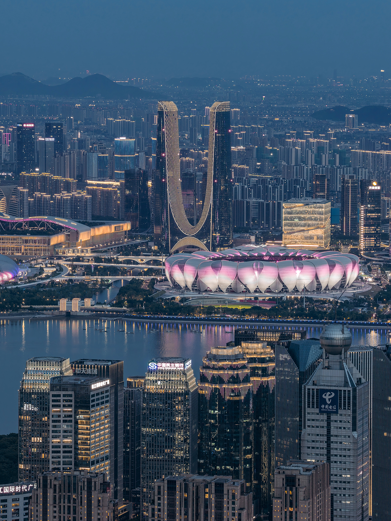 杭州竖屏夜景（图ZMzk3ODg0Mzg4） - 风光摄影 - 站酷设计师沐夜muye原创素材 - 站酷ZCOOL