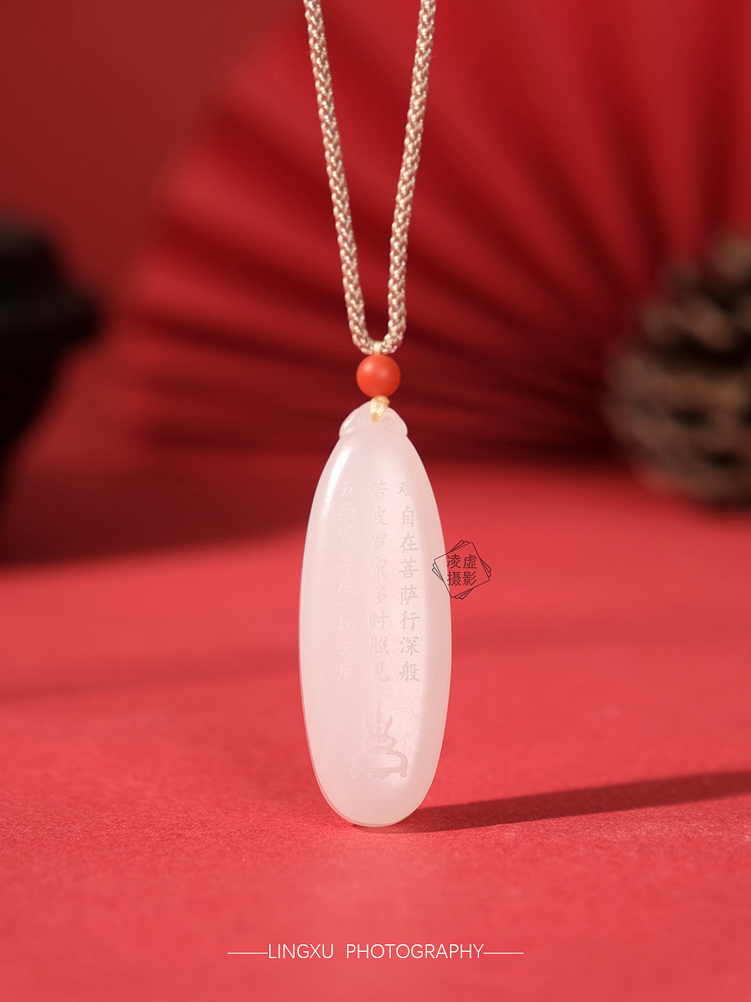 白玉首饰国风场景拍摄