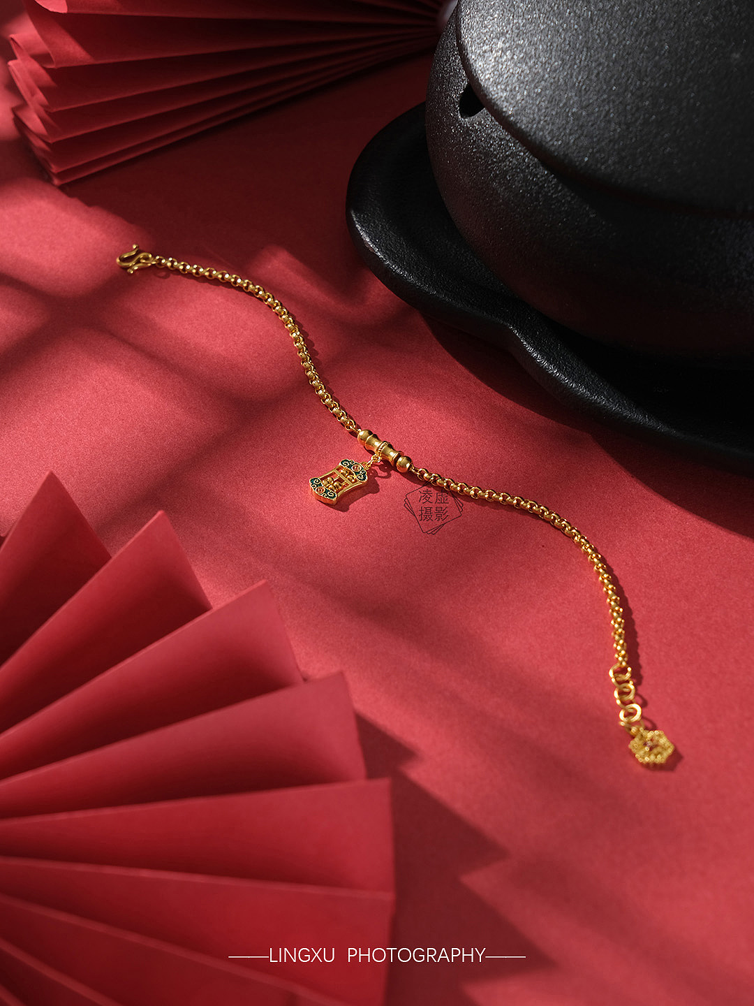 白玉首饰国风场景拍摄