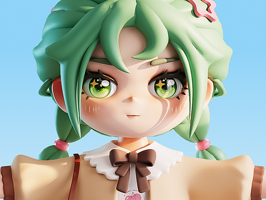 原创潮玩IP-双马尾女孩GO!GO!GO!