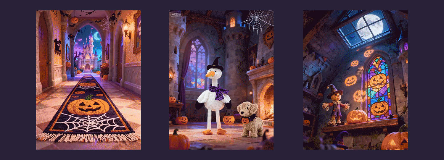 AIGC毛绒玩具节庆电商视觉|万圣节中秋节动画短片（图ZMzk3OTEwNjE2） - AI作品 - 站酷设计师solaAI未来日记原创素材 - 站酷ZCOOL