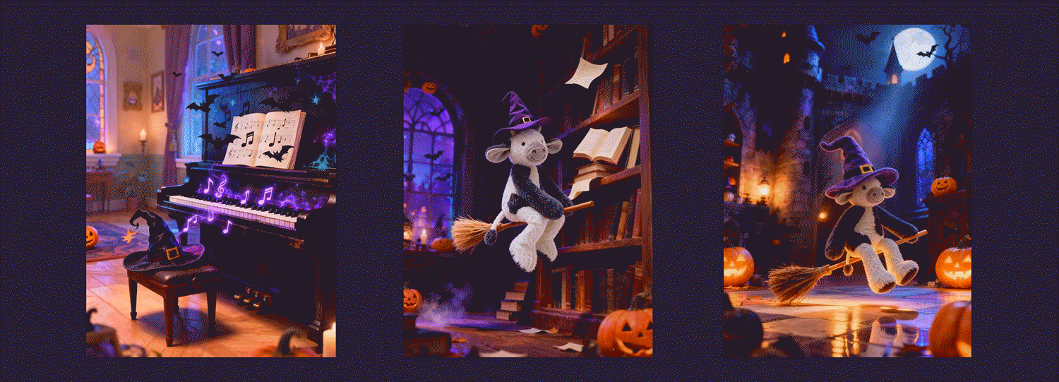 AIGC毛绒玩具节庆电商视觉|万圣节中秋节动画短片（图ZMzk3OTEwNjMy） - AI作品 - 站酷设计师solaAI未来日记原创素材 - 站酷ZCOOL