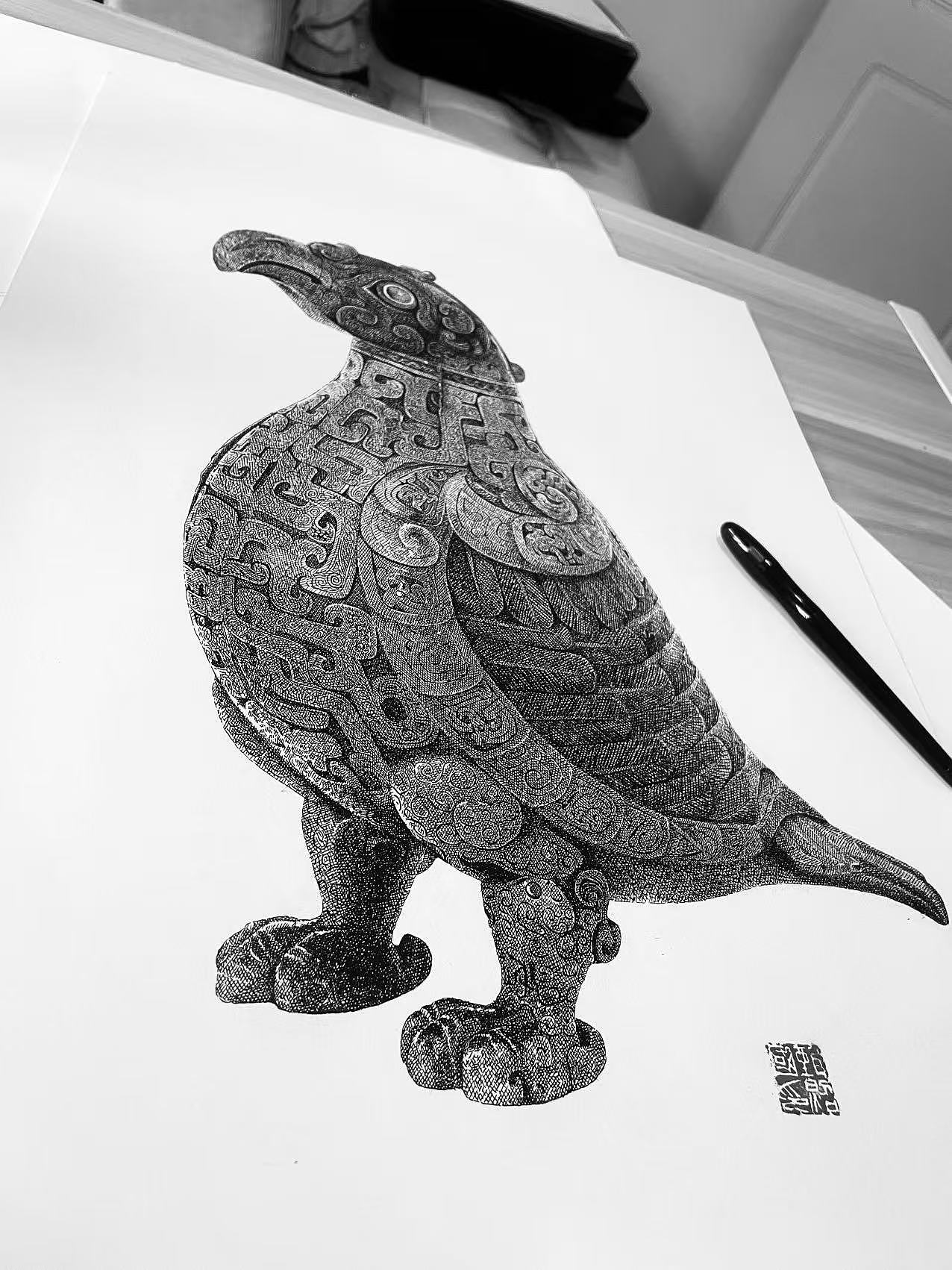 惊！这支钢笔，竟把千年国宝画 “活” 了（图ZMzk3OTE3MzE2） - 绘画 - 站酷设计师诧迹景观原创素材 - 站酷ZCOOL