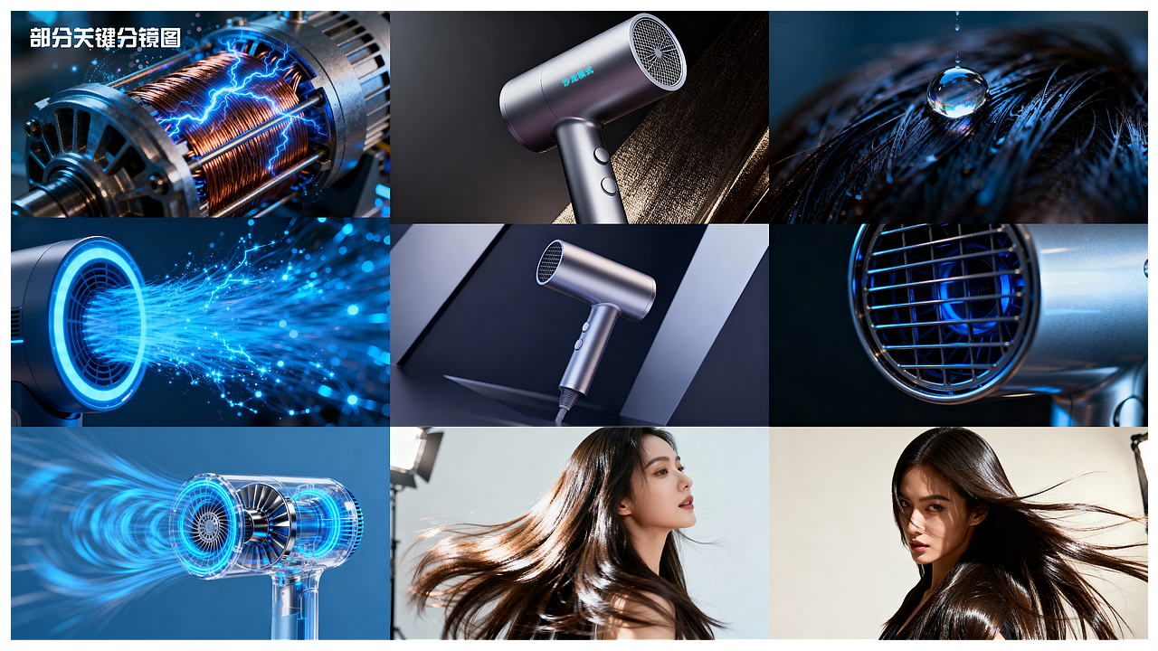 「超能风暴」吹风机概念广告(AIGC驱动)