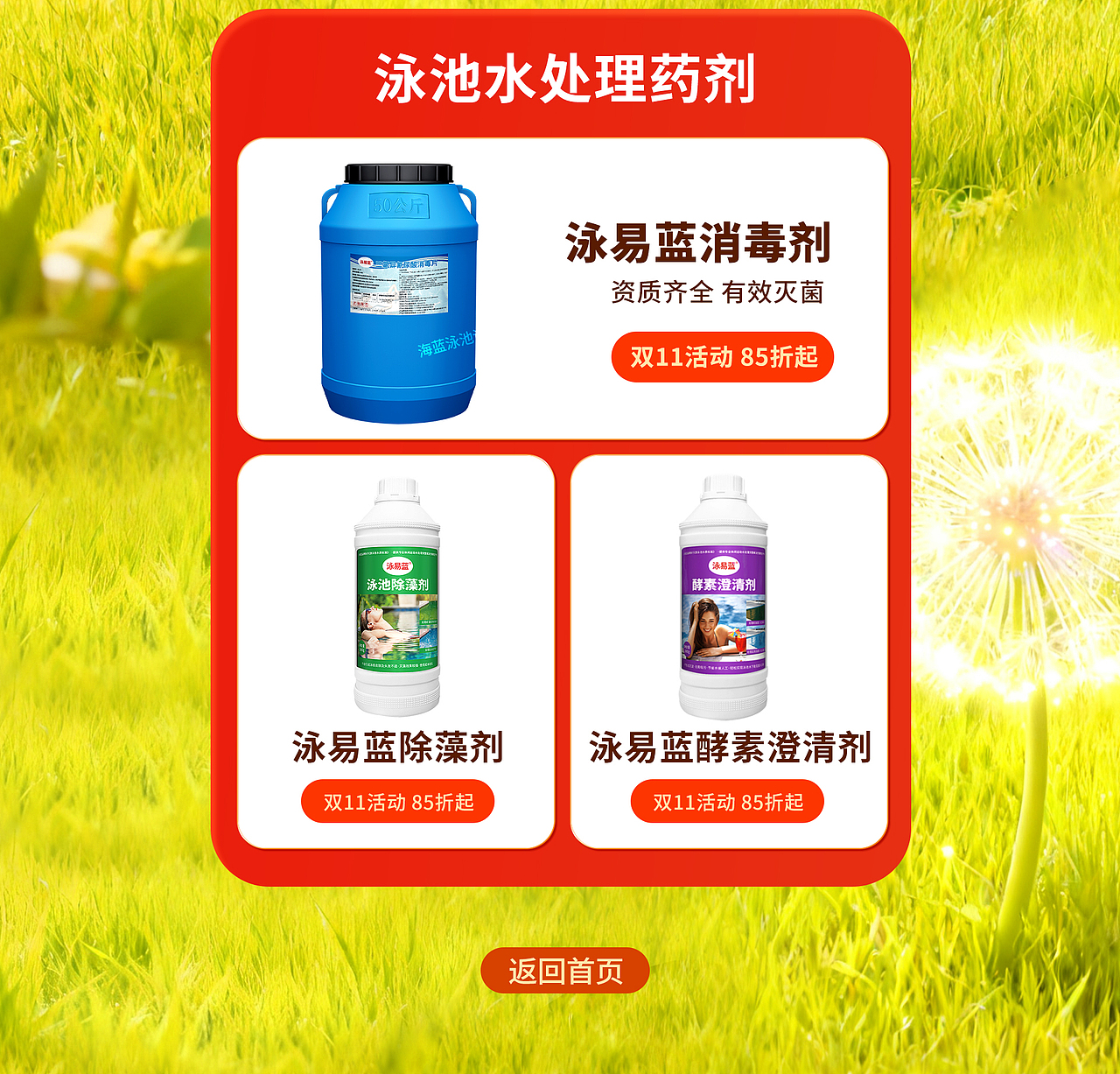 泳池双11首页
