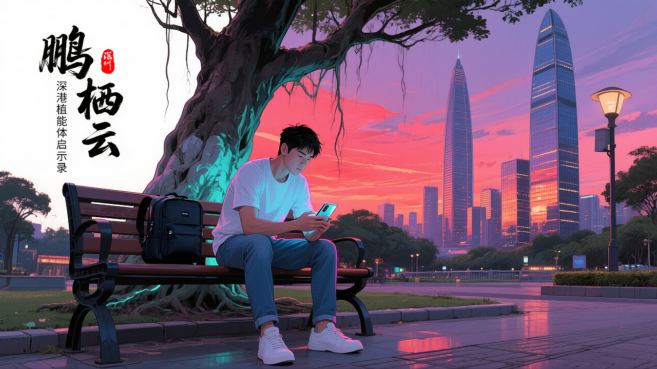 《鹏栖云端:深港植能体启示录》(图ZMzk3OTQ3MTE2) - AI作品 - 站酷设计师梦庭芳原创素材 - 站酷ZCOOL