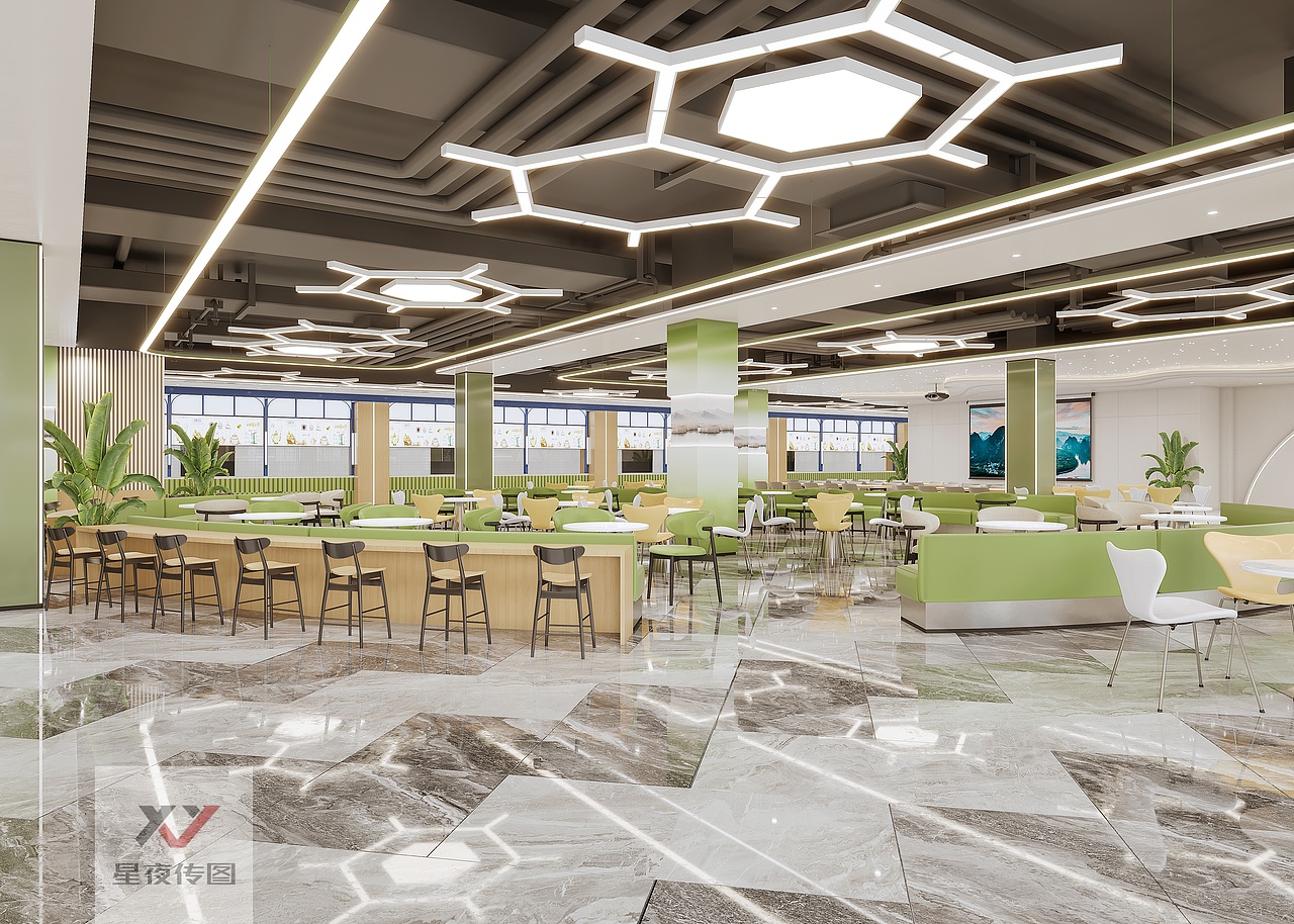 食堂室内室外设计案例分享