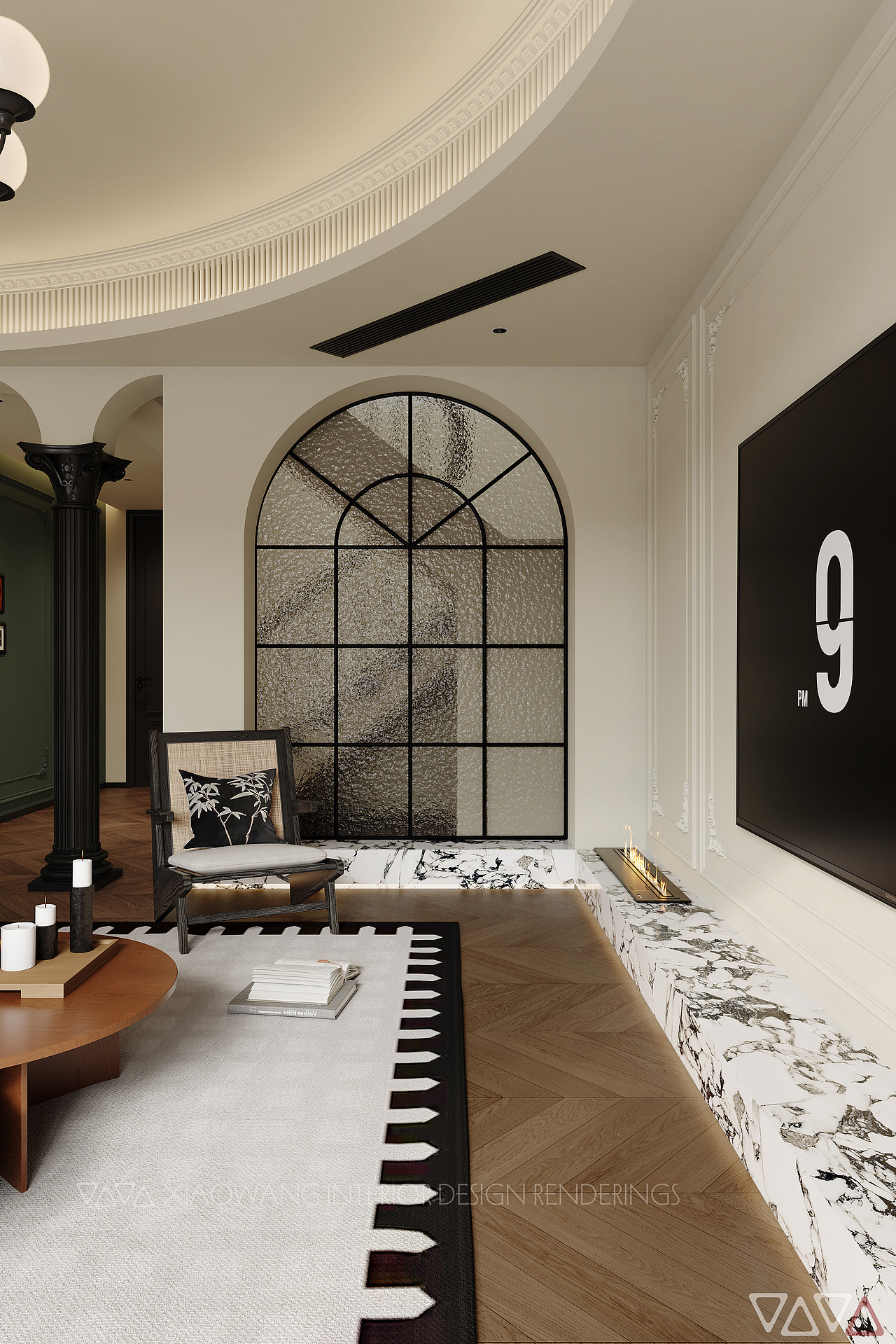 法式 客餐厅效果图（图ZMzk3OTYwMTM2） - 家装设计 - 站酷设计师地平线室内效果图原创素材 - 站酷ZCOOL