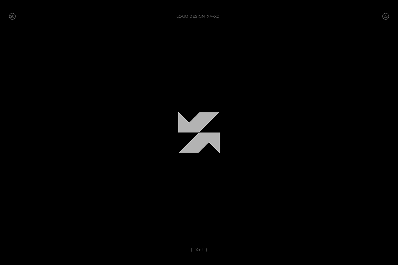 极简字母组合图形logo(X篇)