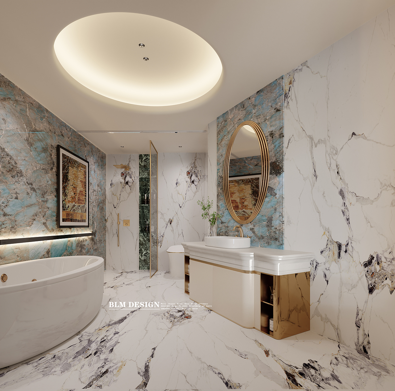 现代轻奢风-白龙马效果图