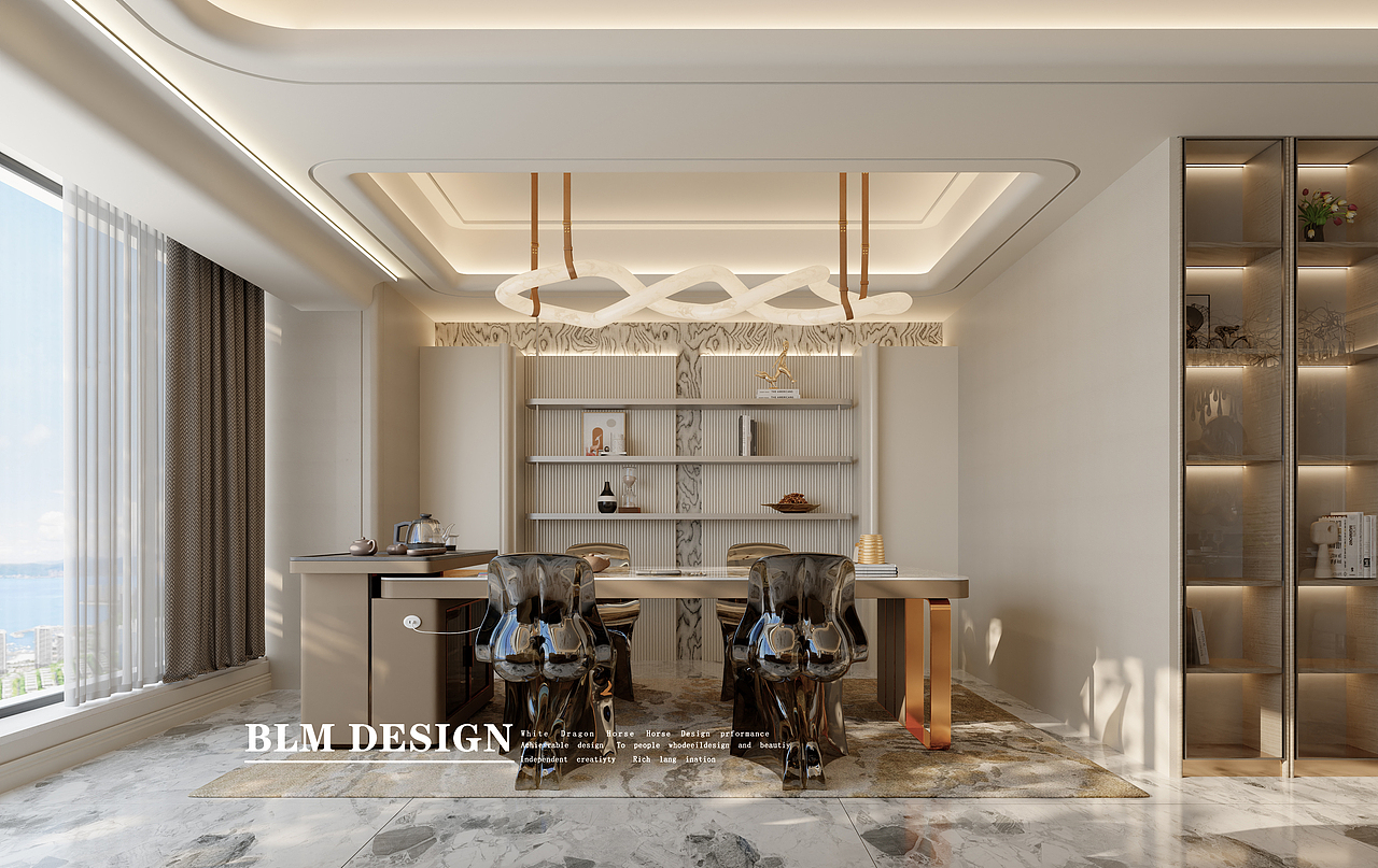 现代轻奢风-白龙马效果图