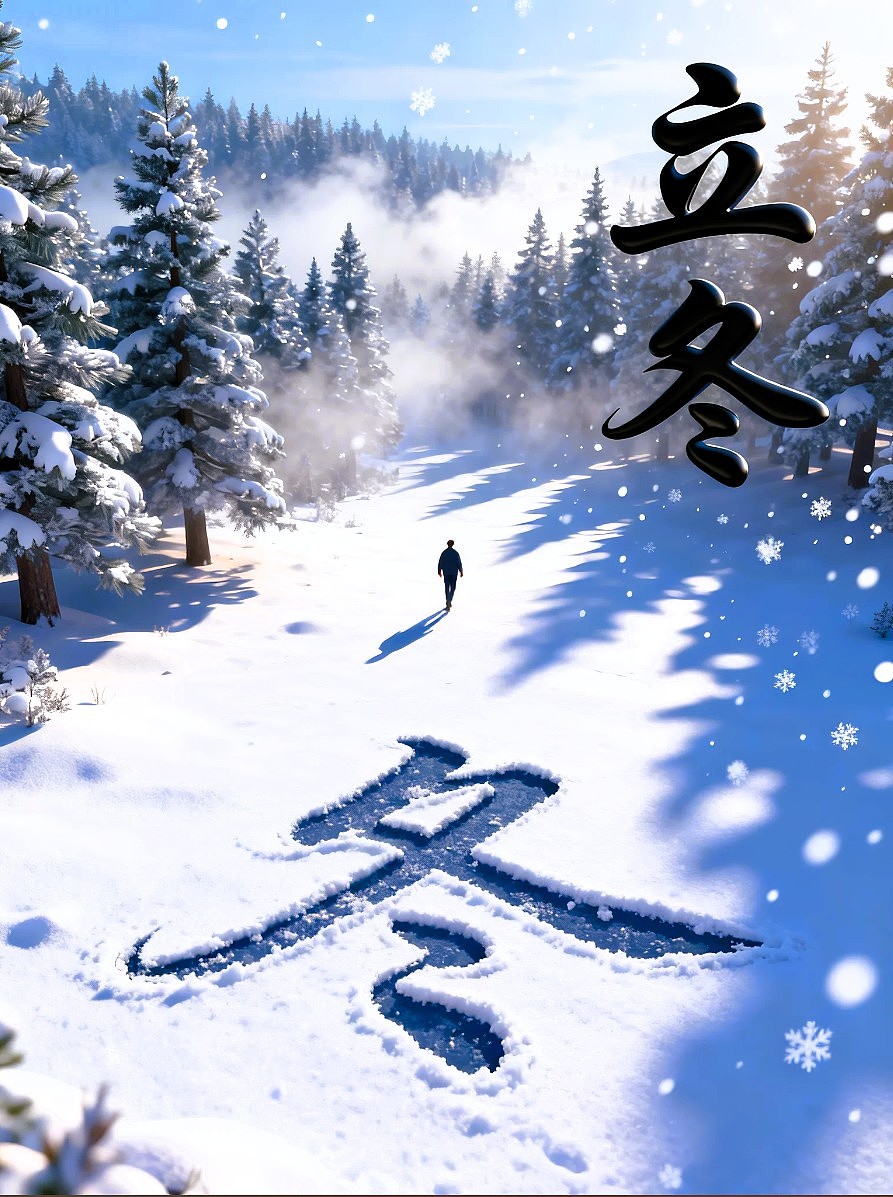 既梦AI设计 立冬节气海报/AIGC设计/平面海报/