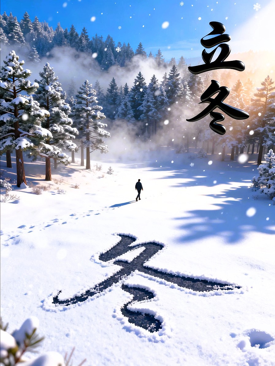 既梦AI设计 立冬节气海报/AIGC设计/平面海报/（图ZMzk3OTgzMDc2） - 海报 - 站酷设计师风中的玫瑰耶原创素材 - 站酷ZCOOL