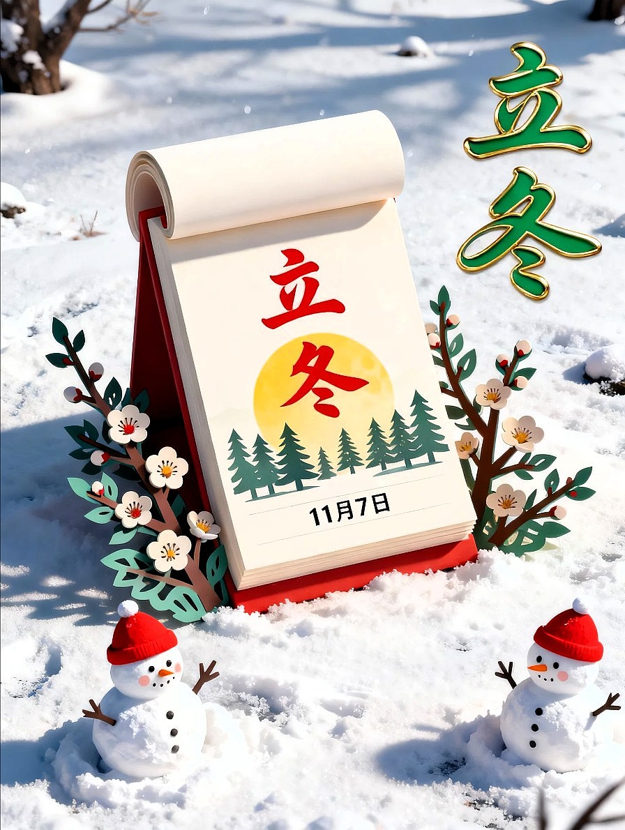 既梦AI设计 立冬节气海报/AIGC设计/平面海报/（图ZMzk3OTgzMTA0） - 海报 - 站酷设计师风中的玫瑰耶原创素材 - 站酷ZCOOL