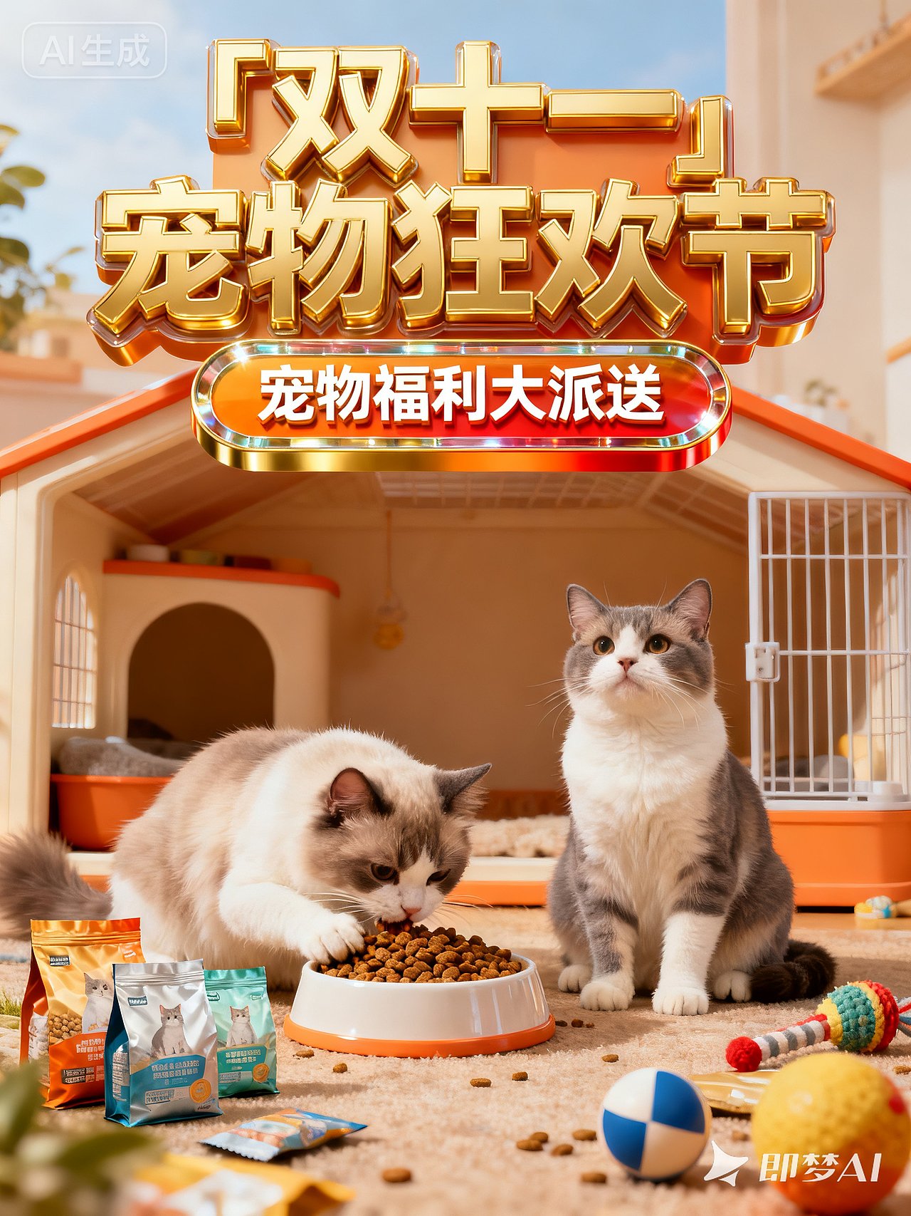 双十一（AI海报）（图ZMzk3OTgzMTM2） - 其他 - 站酷设计师宝珀儿原创素材 - 站酷ZCOOL