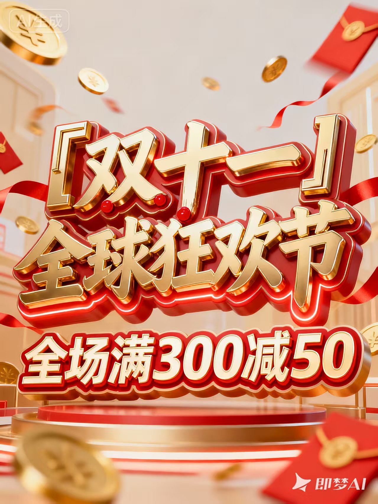 双十一（AI海报）（图ZMzk3OTgzMTUy） - 其他 - 站酷设计师宝珀儿原创素材 - 站酷ZCOOL