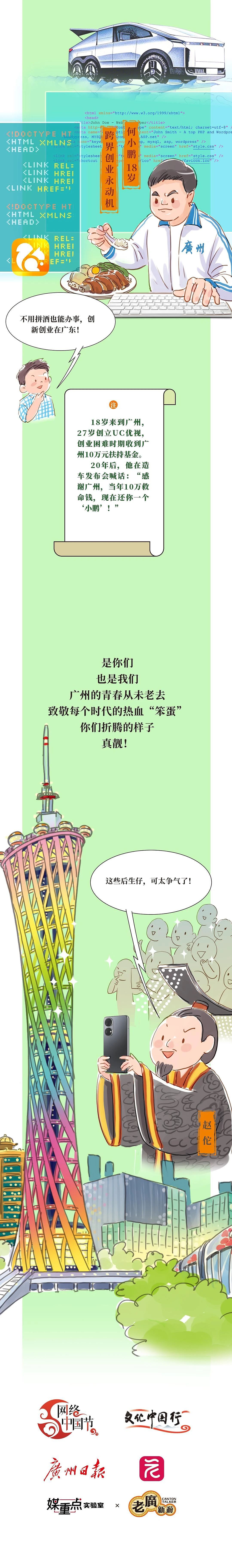 老广新游×广州日报：五四青年节人物故事长图漫画（图ZMzk3OTkzMzk2） - 商业插画 - 站酷设计师大话国之老广新游原创素材 - 站酷ZCOOL