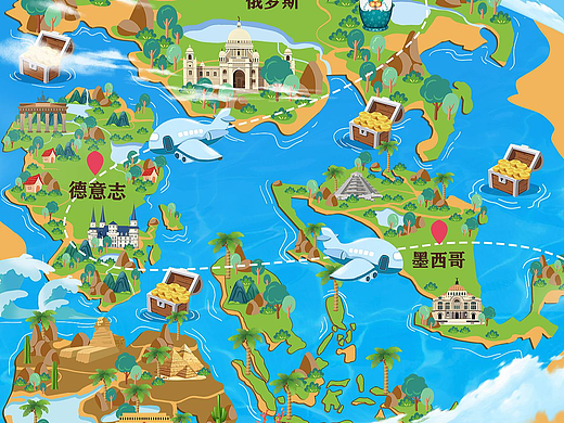 儿童项目—手绘地图设计