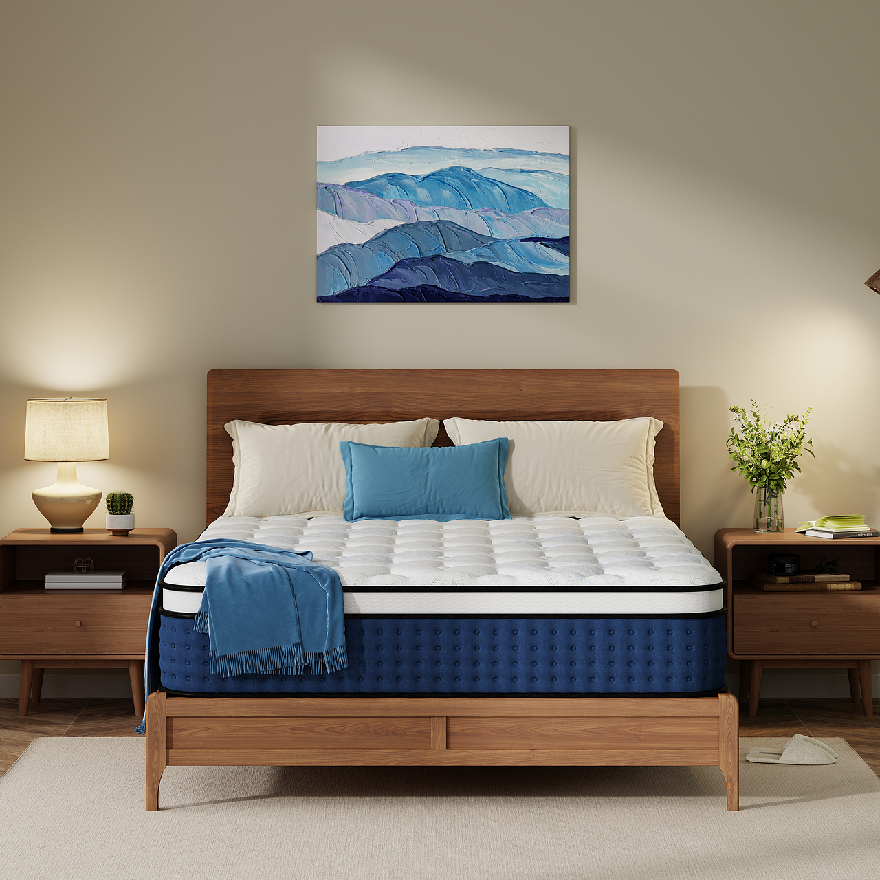 亚马逊床垫建模渲染,3d实拍+合成