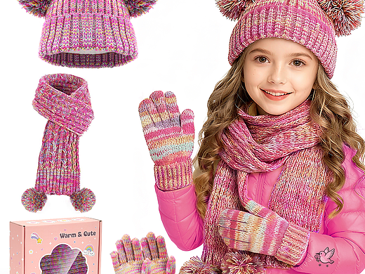 亚马逊儿童三件套 彩虹色 拍摄+包装设计+产品主副图