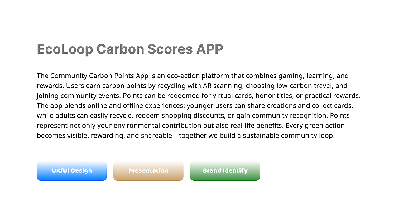 EcoLoop社区碳积分APP设计（图ZMzk4MDE1NTgw） - APP界面 - 站酷设计师西東Heaton原创素材 - 站酷ZCOOL