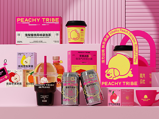 所喜作品：桃汽公社鲜果茶品牌设计