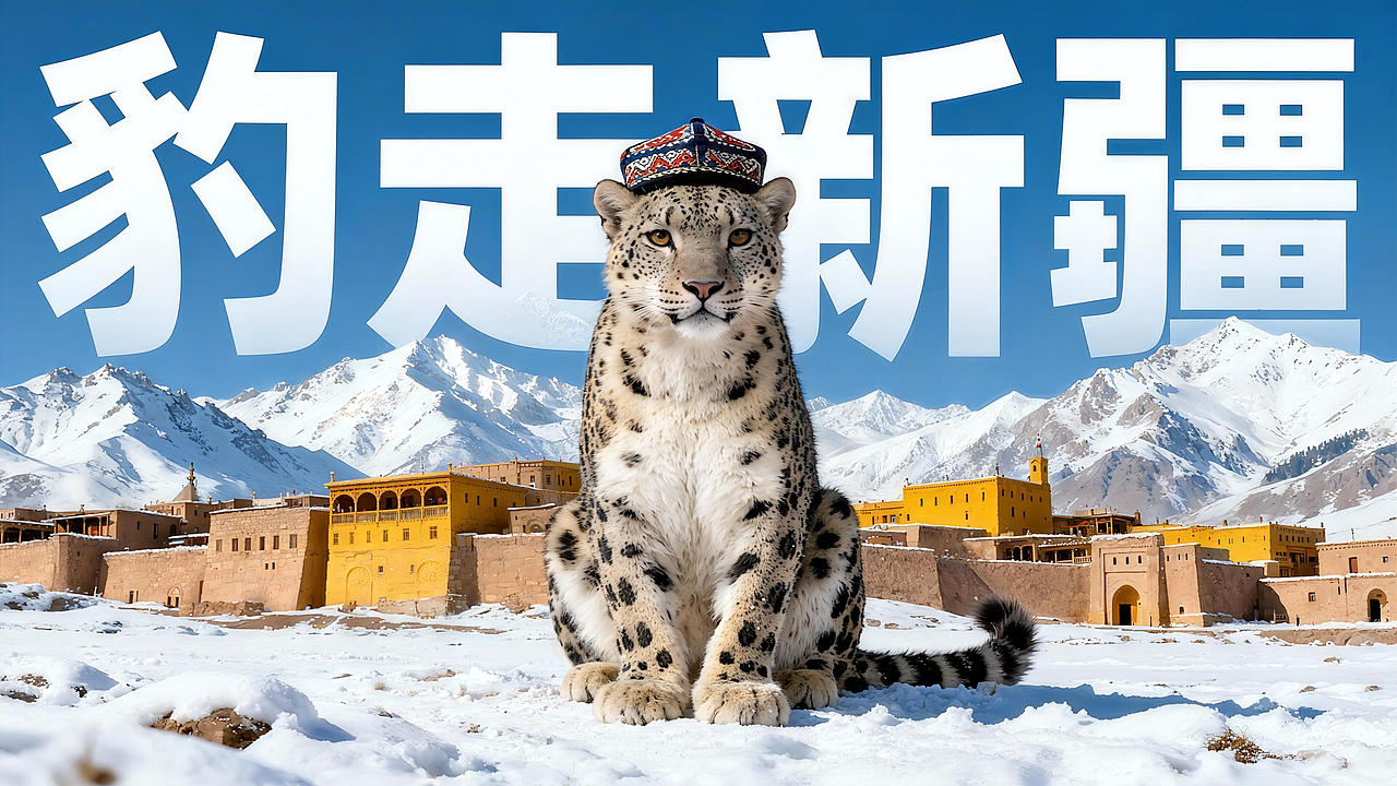 【豹走新疆】#2025新疆文旅AIGC大赛作品 #出发吧新疆（图ZMzk4MDE5NzY0） - AI作品 - 站酷设计师OneBrocade阿一原创素材 - 站酷ZCOOL