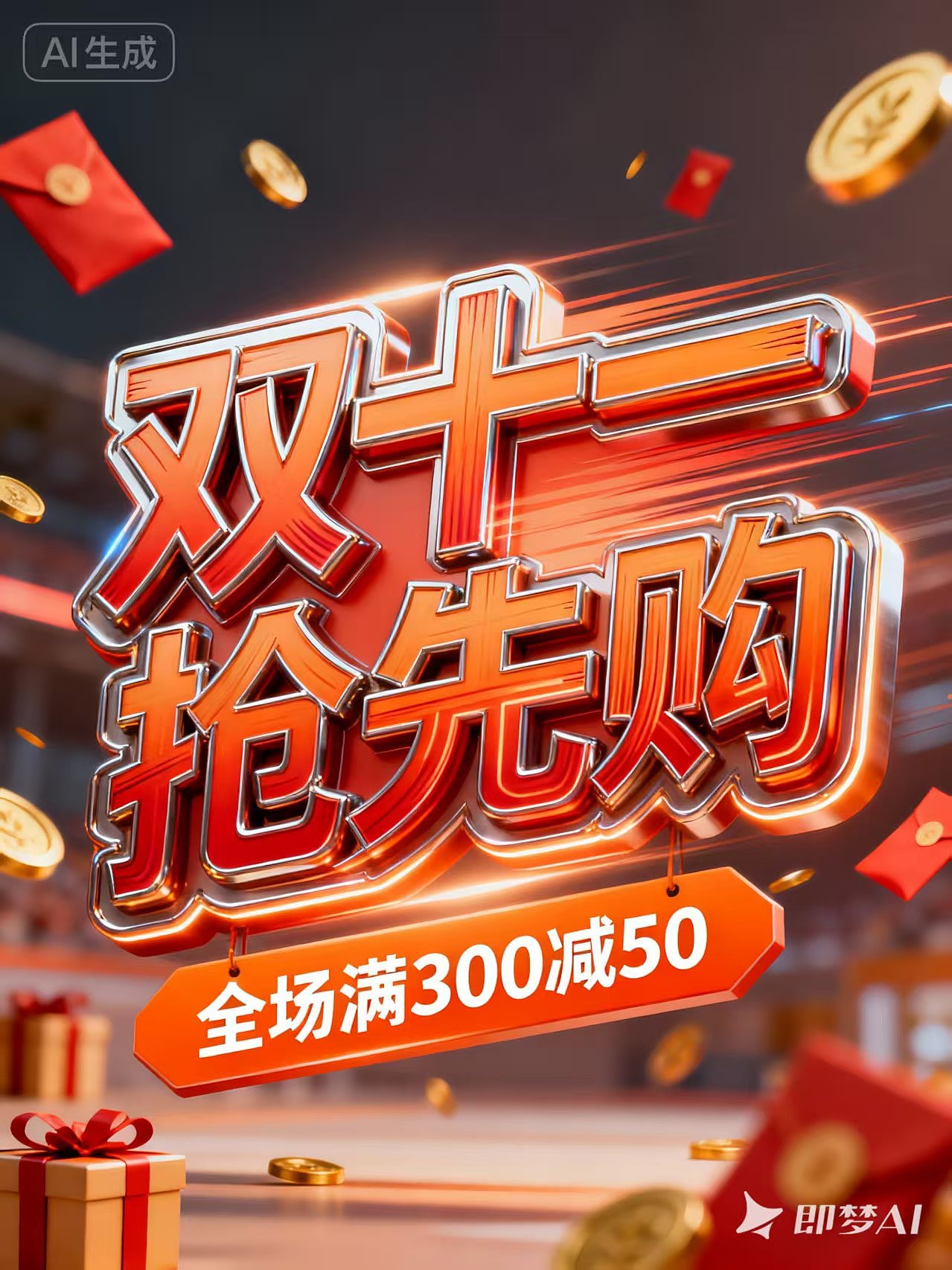 双十一（AI海报2）（图ZMzk4MDIzNDAw） - 其他 - 站酷设计师宝珀儿原创素材 - 站酷ZCOOL