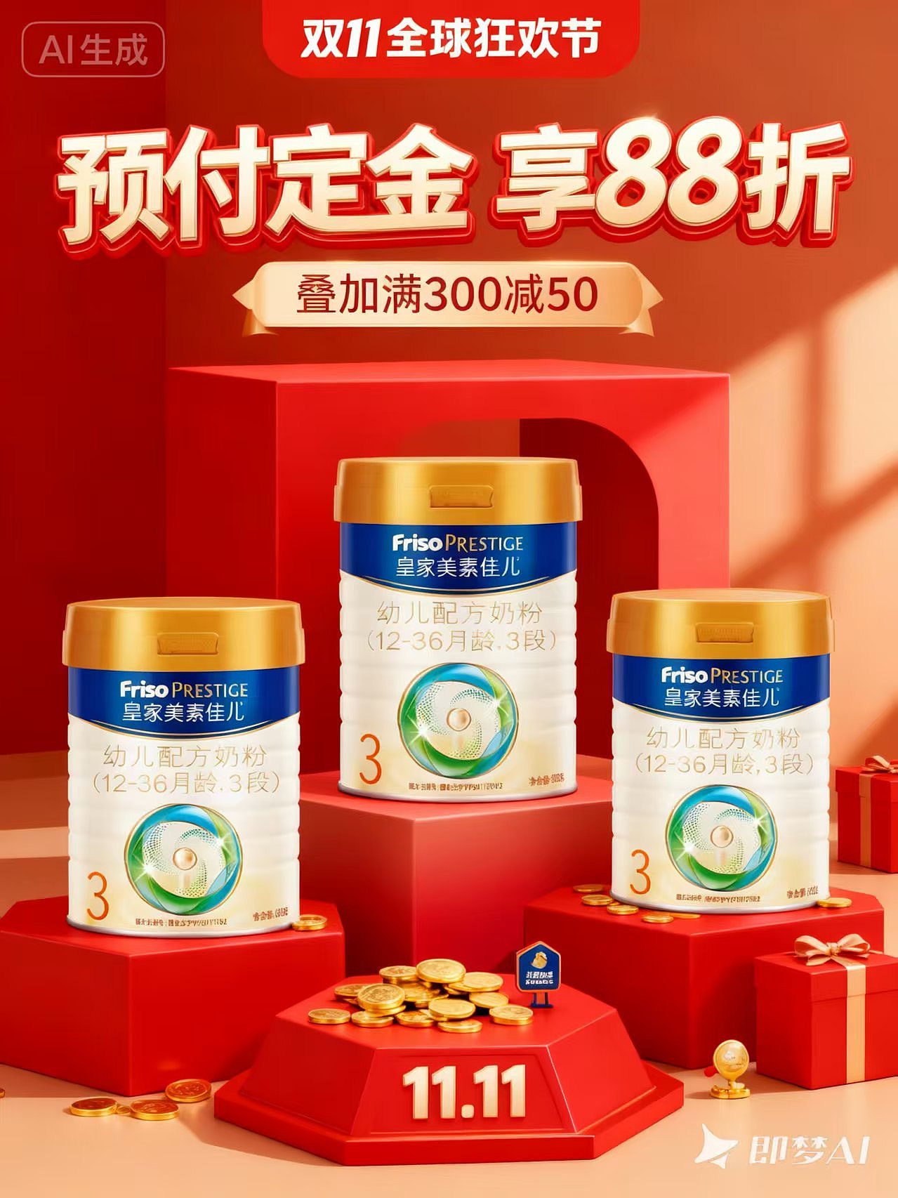 双十一（AI海报2）（图ZMzk4MDIzMzg4） - 其他 - 站酷设计师宝珀儿原创素材 - 站酷ZCOOL