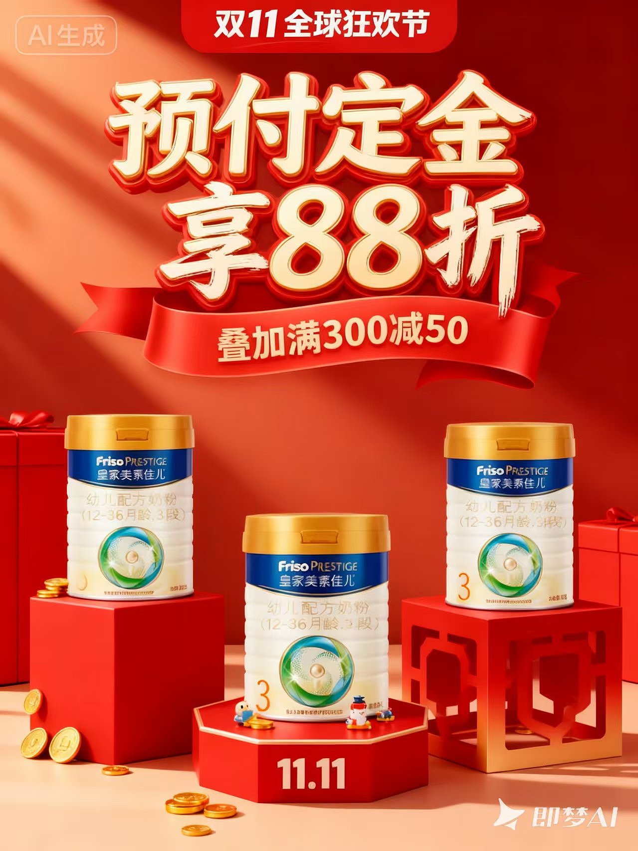 双十一（AI海报2）（图ZMzk4MDIzMzc2） - 其他 - 站酷设计师宝珀儿原创素材 - 站酷ZCOOL