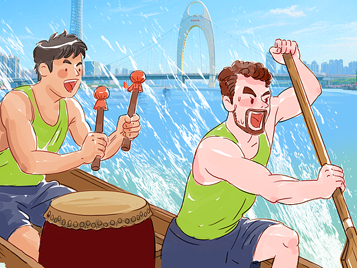 老广新游×广州日报：广府端午习俗新媒体长图漫画