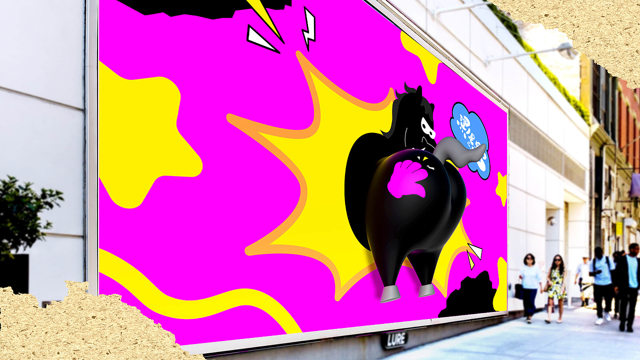 马年IP品牌联名新年双旦美陈-嘿!,是黑马