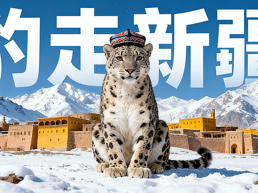 【豹走新疆】#2025新疆文旅AIGC大赛作品  #出发吧新疆