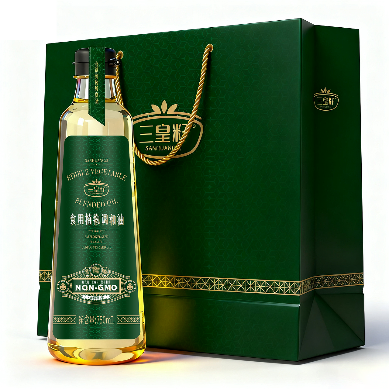 三皇籽 食用植物调和油 包装设计