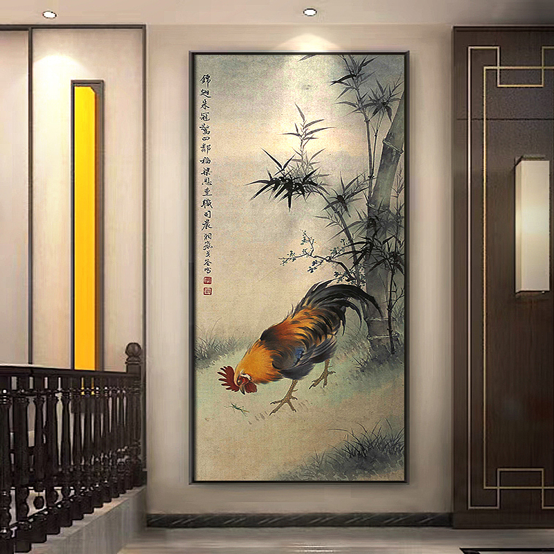 颜舍水晶珠挂画《金鸡报晓》（图ZMzk4MDM5ODQ0） - 艺术插画 - 站酷设计师颜舍晶制空间原创素材 - 站酷ZCOOL