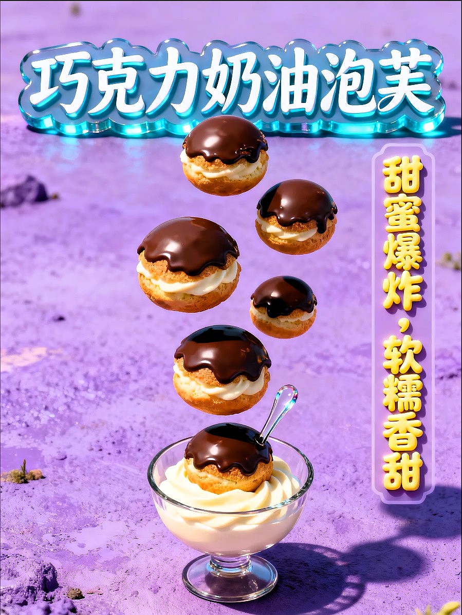 巧克力奶油泡芙