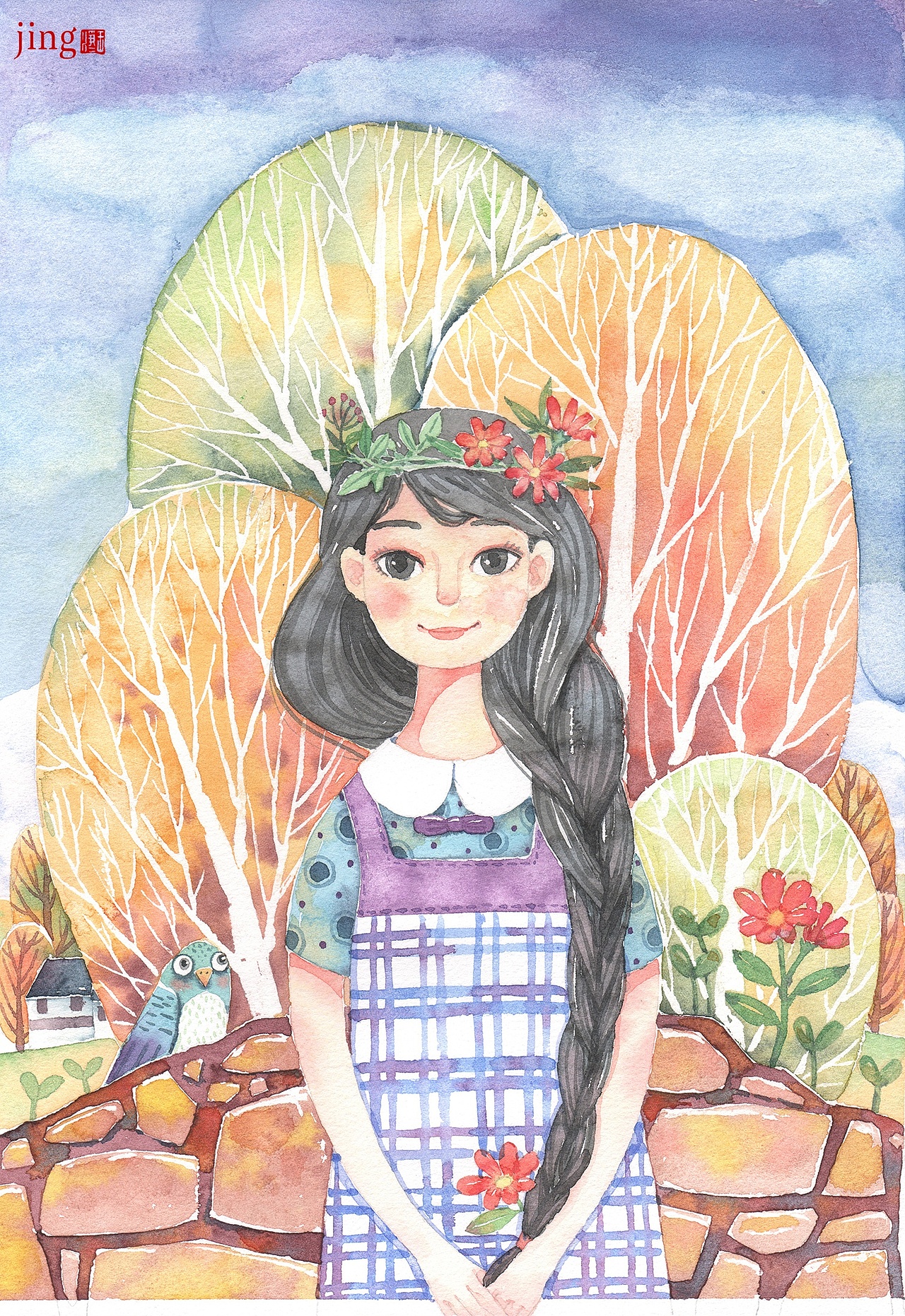 80幅纸本水彩画 人物女生&男生系列（图ZMzk4MDYwOTI4） - 商业插画 - 站酷设计师画儿晴天原创素材 - 站酷ZCOOL