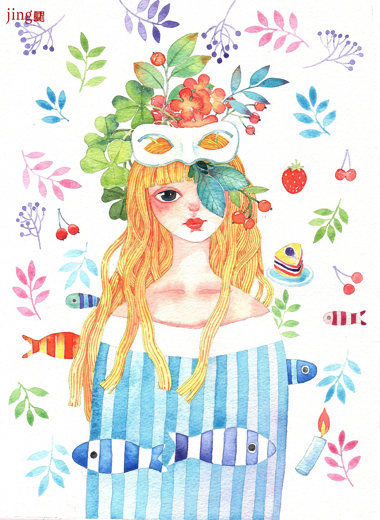 80幅纸本水彩画 人物女生&男生系列（图ZMzk4MDYwOTQ0） - 商业插画 - 站酷设计师画儿晴天原创素材 - 站酷ZCOOL