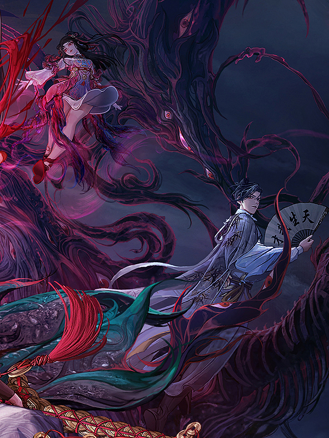 永劫无间×《道诡异仙》联名海报（图ZMzk4MDc0NjU2） - 游戏原画 - 站酷设计师徐子晖cicman原创素材 - 站酷ZCOOL