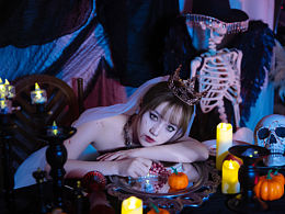深圳女摄约拍 万圣节氛围感婚纱写真 暗黑系列