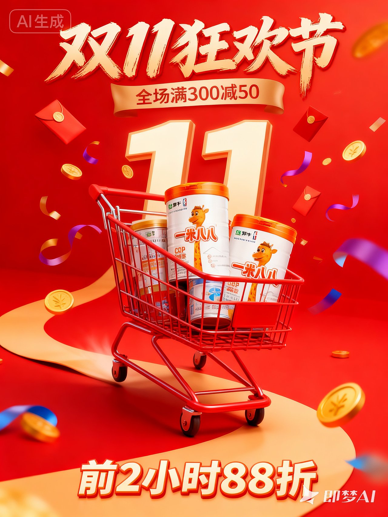 双十一（Ai海报3）（图ZMzk4MDg5Njg4） - 其他 - 站酷设计师宝珀儿原创素材 - 站酷ZCOOL