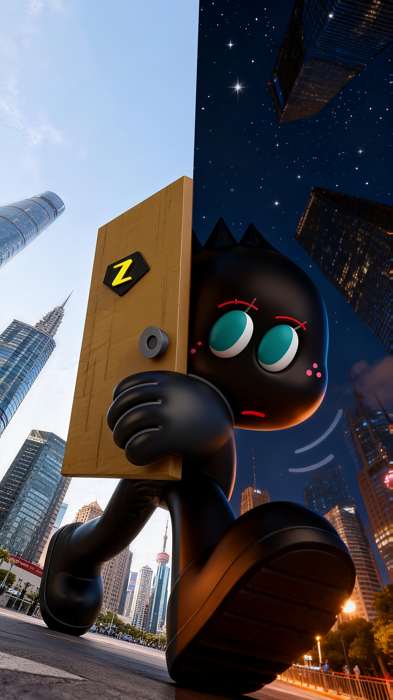 「巨CITY」：Z 仔的魔都奇幻漫游（图ZMzk4MDk1NDcy） - 海报 - 站酷设计师陈鑫字星尘原创素材 - 站酷ZCOOL