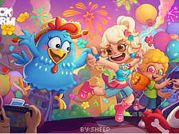 又是为《TRICK STORM》项目制作的美术kv过程图~