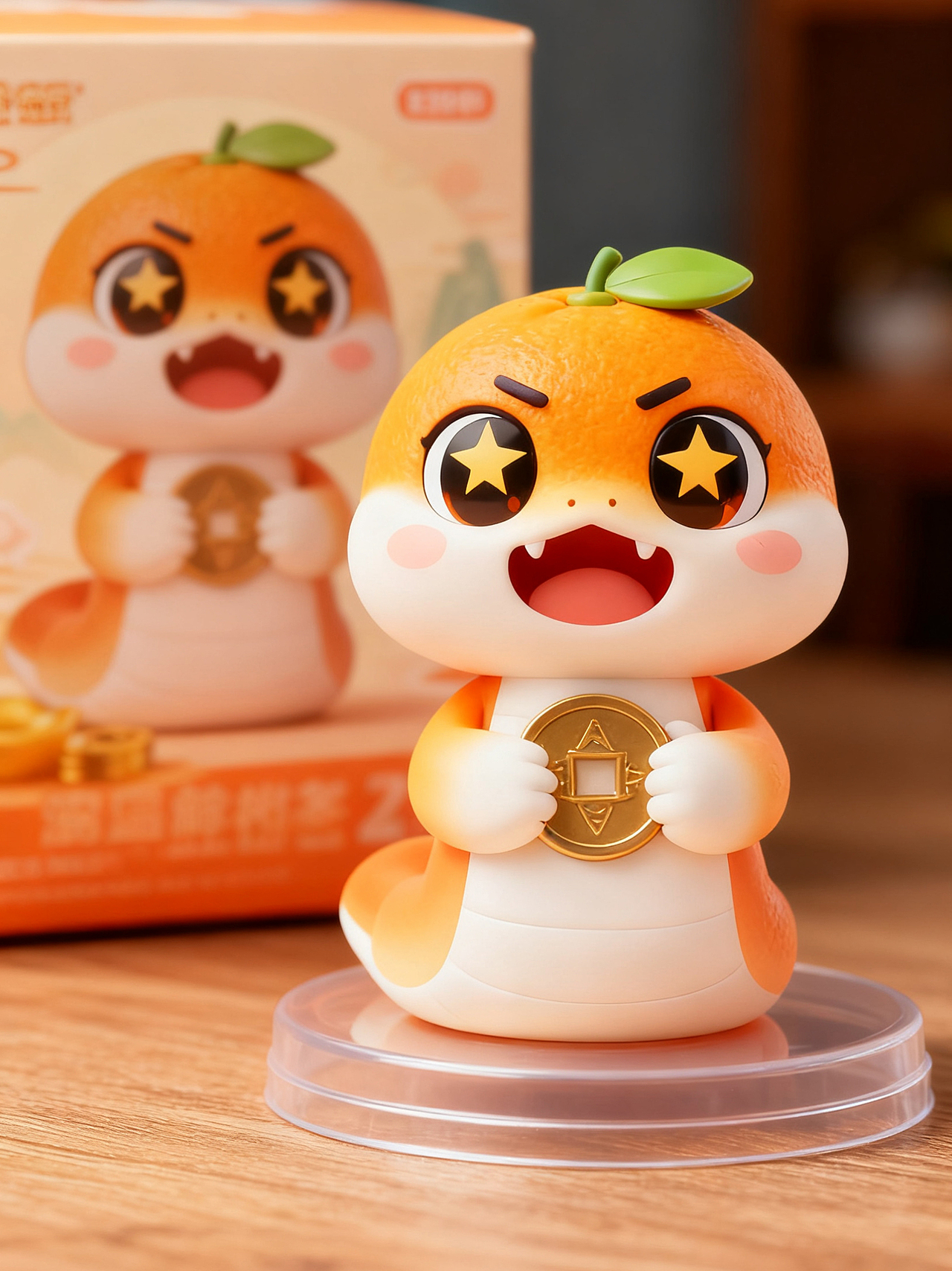 超级可爱的桔子🍊蛇IP形象设计